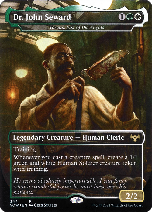 Dr. John Seward - Torens, Fist of the Angels (VOW-344) - Innistrad: Crimson Vow / Dr. John Seward (Borderless) Foil