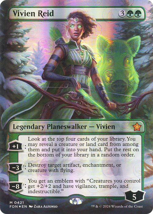 Vivien Reid (Borderless) (Mana Foil) (FDN-421) - Foundations Foil