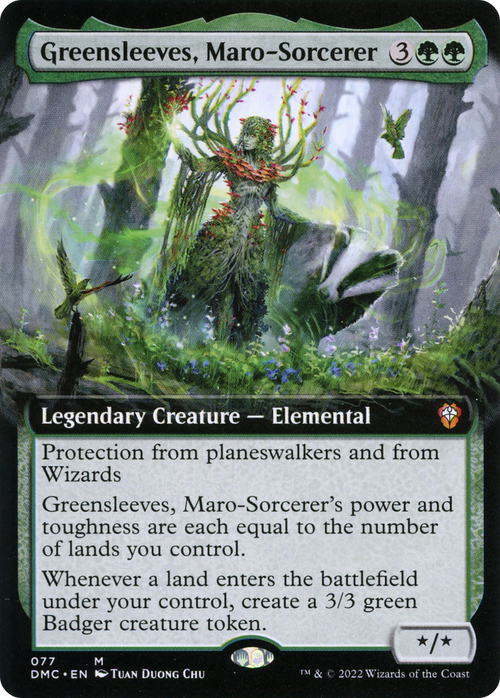 Greensleeves, Maro-Sorcerer (Extended Art) (DMC-077) - Dominaria United Commander: (Extended Art)