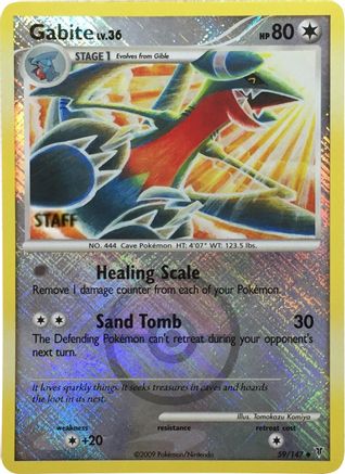 Gabite - 59/147 (Championship Promo) [Staff]/147  - Reverse Holofoil League & Championship Cards - Promo