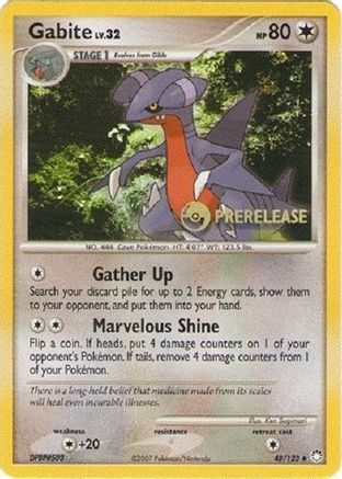Gabite - 48/124 (Prerelease)/124  Diamond and Pearl Promos - Promo