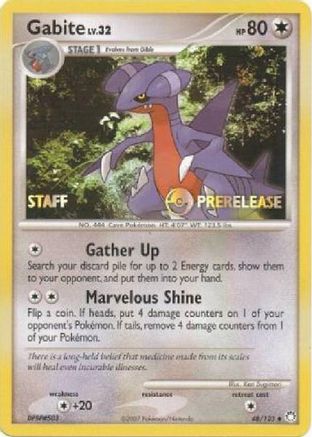 Gabite - 48/123 (Prerelease) [Staff]/124  Diamond and Pearl Promos - Promo