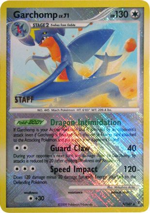 Garchomp - 5/147 (Championship Promo) [Staff]/147  - Reverse Holofoil League & Championship Cards - Promo