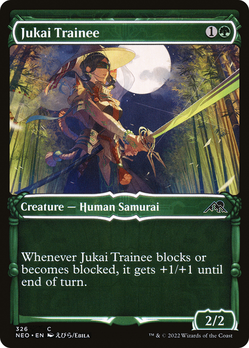 Jukai Trainee (Showcase) (NEO-326) - Kamigawa: Neon Dynasty: (Showcase)
