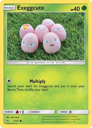 Exeggcute 001  - Reverse Holofoil SM  Forbidden Light - Common