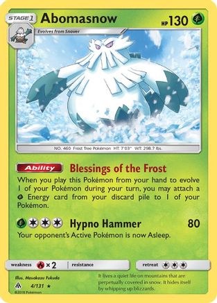 Abomasnow  SM  Forbidden Light - Rare