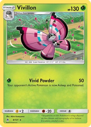 Vivillon/131  - Reverse Holofoil SM  Forbidden Light - Rare