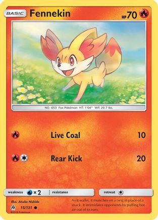 Fennekin (15) (15) 015  SM  Forbidden Light - Common