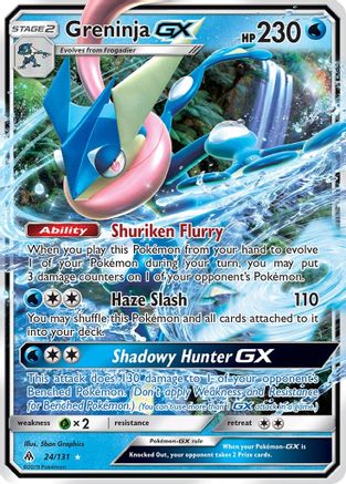 Greninja GX 024  - Holofoil SM  Forbidden Light - Ultra Rare