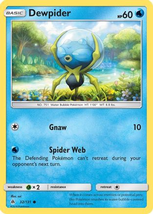 Dewpider  - Reverse Holofoil SM  Forbidden Light - Common