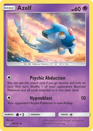 Azelf 043  SM  Forbidden Light - Uncommon
