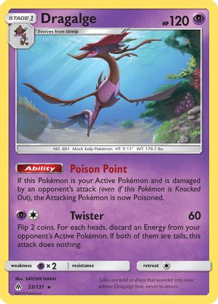 Dragalge  - Reverse Holofoil SM  Forbidden Light - Rare