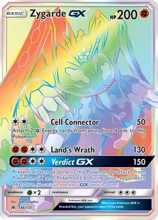 Zygarde GX (Secret)/131  - Holofoil SM  Forbidden Light - Secret Rare