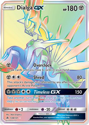 Dialga GX (Secret)  - Holofoil SM  Forbidden Light - Secret Rare