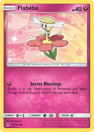 Flabebe (84) (84) 084  - Reverse Holofoil SM  Forbidden Light - Common
