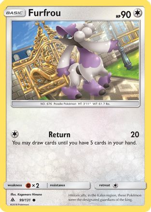 Furfrou  - Reverse Holofoil SM  Forbidden Light - Common