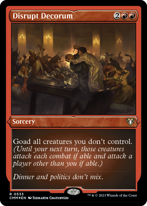 Disrupt Decorum (Foil Etched) (CMM-533) - Commander Masters Foil