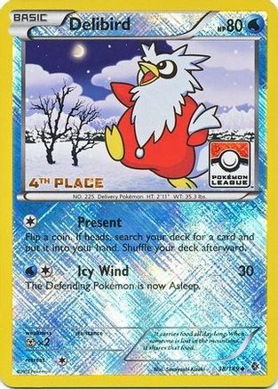 Delibird - 38/149 (Pokemon League) [4th Place]/149  - Reverse Holofoil League & Championship Cards - Promo