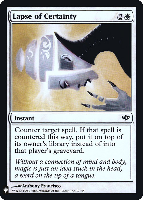 Lapse of Certainty (LIST-CON-9) - The List Foil