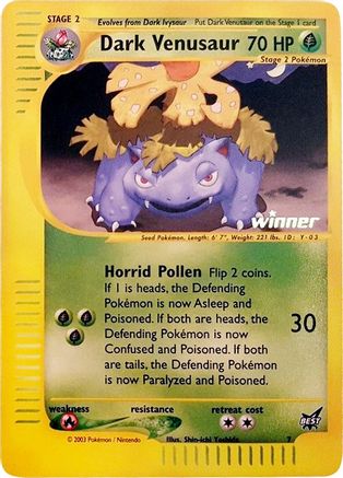 Dark Venusaur - 7 [Winner]  Best of Promos - Promo