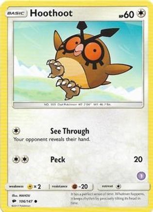 Hoothoot (1)  SM Trainer Kit Alolan Sandslash & Alolan Ninetales - Common