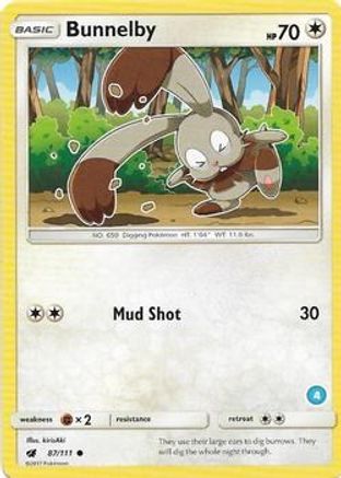Bunnelby (4)/111  SM Trainer Kit Alolan Sandslash & Alolan Ninetales - Common