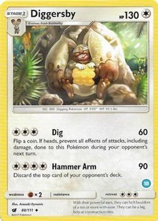 Diggersby (18)  SM Trainer Kit Alolan Sandslash & Alolan Ninetales - Uncommon