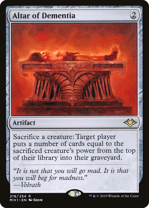 Altar of Dementia (MH1-218) - Modern Horizons Foil