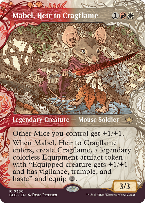 Mabel, Heir to Cragflame (Showcase) (BLB-336) - Bloomburrow: (Showcase) (Borderless)