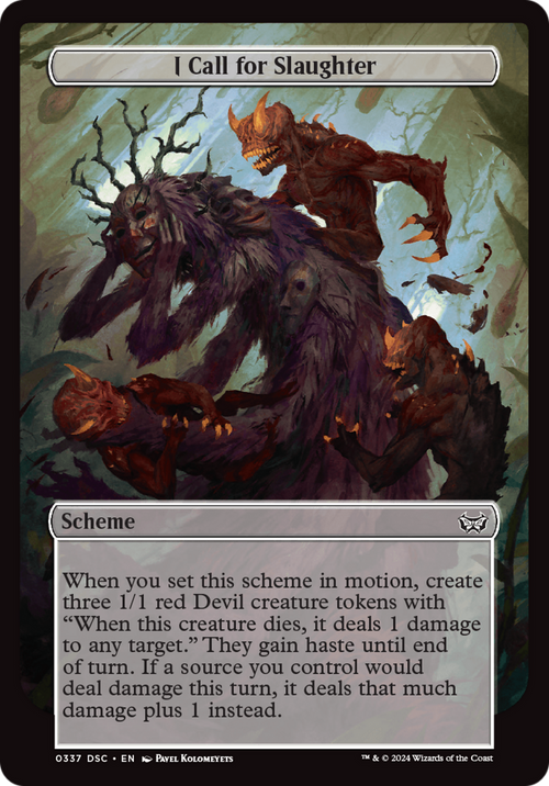 I Call for Slaughter (Full Art) (A:DSC-337) - Duskmourn: House of Horror Commander