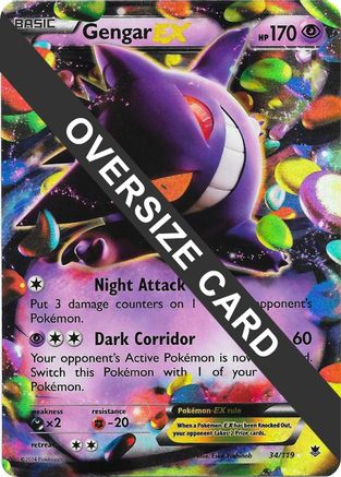 Gengar EX - 34/119/119  - Holofoil Jumbo Cards - Promo