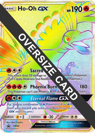 Ho-Oh GX - SM80 (SM Black Star Promo)  - Holofoil Jumbo Cards - Promo