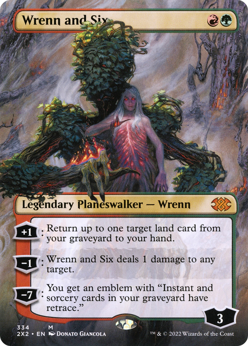 Wrenn and Six (Borderless) (2X2-334) - Double Masters 2022 Foil