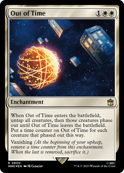 Out of Time (Surge Foil) (WHO-800) - Doctor Who Foil