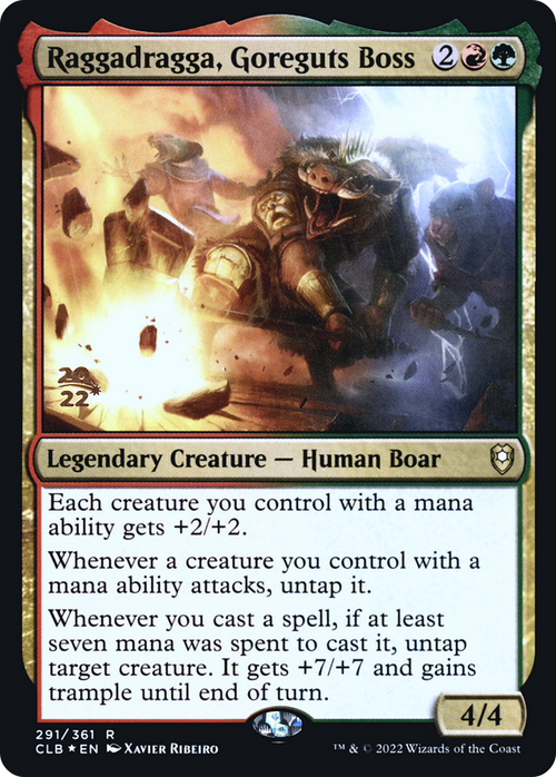 Raggadragga, Goreguts Boss (PRE-291) - Battle for Baldur's Gate Promos Foil