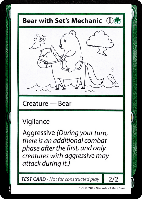 Bear with Set's Mechanic (No PW Symbol) (CMB1-071) - Mystery Booster Playtest Cards 2021