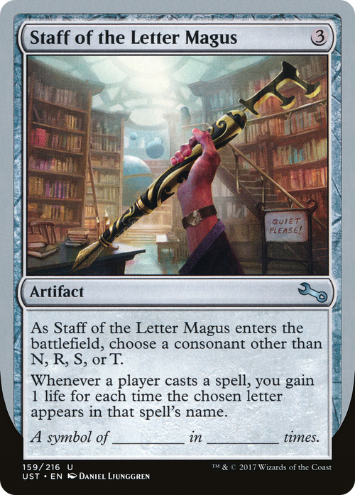 Staff of the Letter Magus (UST-159) - Unstable