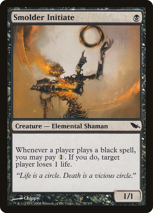 Smolder Initiate (SHM-078) - Shadowmoor Foil