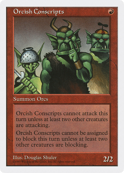 Orcish Conscripts (5ED-255) - Fifth Edition