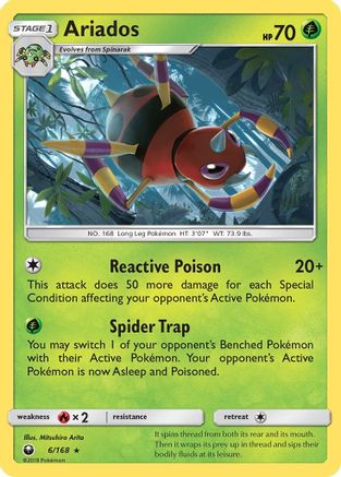 Ariados  - Reverse Holofoil SM  Celestial Storm - Holo Rare