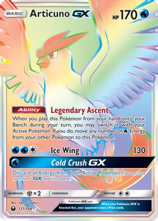 Articuno GX (Secret)  - Holofoil SM  Celestial Storm - Secret Rare