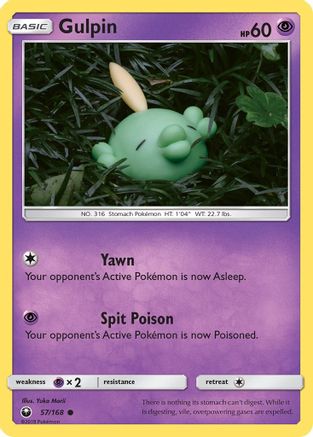 Gulpin 057  - Reverse Holofoil SM  Celestial Storm - Common
