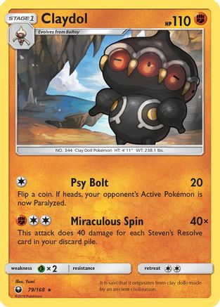 Claydol  - Reverse Holofoil SM  Celestial Storm - Rare