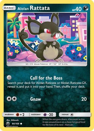 Alolan Rattata 084  - Reverse Holofoil SM  Celestial Storm - Common