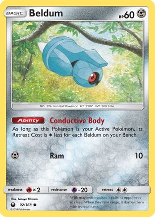 Beldum (92) (92) 092  - Reverse Holofoil SM  Celestial Storm - Common