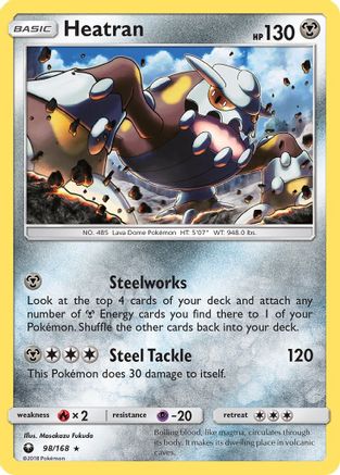 Heatran  - Reverse Holofoil SM  Celestial Storm - Holo Rare