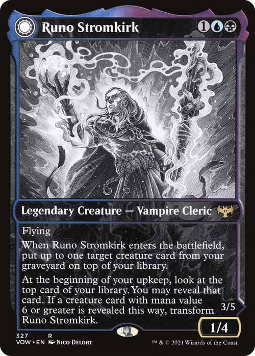 Runo Stromkirk (Showcase) (327) (VOW-327) - Innistrad: Crimson Vow: (Showcase, Double Faced Transform) Foil