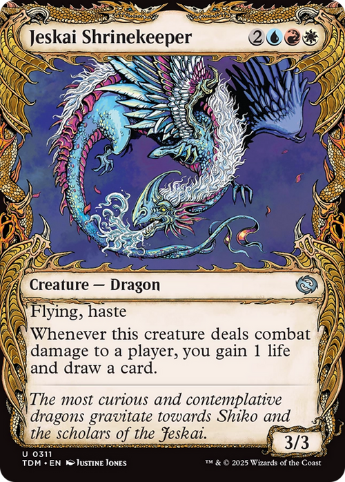 Jeskai Shrinekeeper (Showcase) (TDM-311) - Tarkir: Dragonstorm: (Showcase) Foil