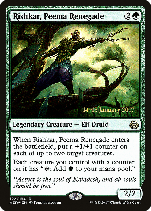 Rishkar, Peema Renegade (PRE-122S) - Aether Revolt Promos Foil
