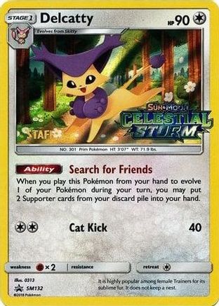 Delcatty - SM132 (Prerelease) [Staff]  - Holofoil SM Promos - Promo